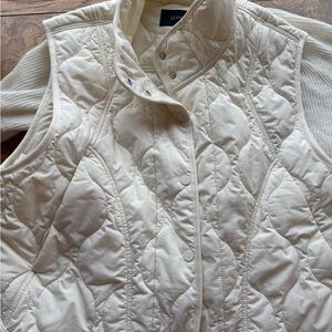 Cream Quilted Women's Vest